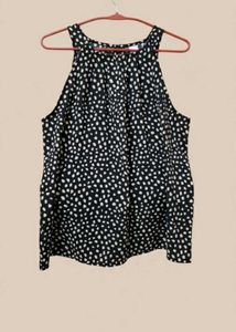 Chic Polka Dot Halter Neck Tank Top