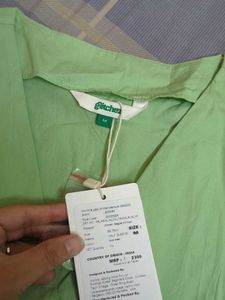 New Green Double Button Blouse