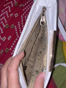 White Semicirle Sling Bag