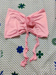 Bandeau Tube Top Hight Split Skirt Set