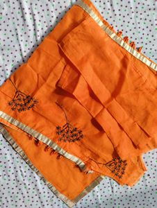 Orange Kurta Material