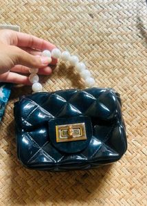 Quilted Pearl Handle Mini Bag