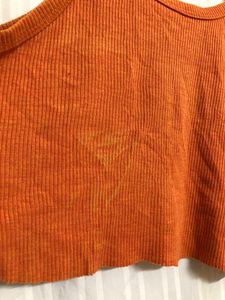 Orange Sleeveless Crop Top