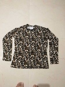 Animal.Print Full Sleeves t Shirt