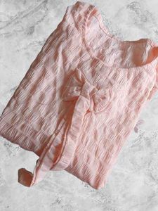 Peach Crinkle Top