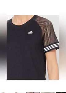 ADIDAS Women Sporty Round NeckPolyester Black T-Sh