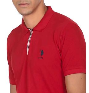 Red USPA Polo T-Shirt