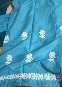 Blue Embroidered Kurta Set