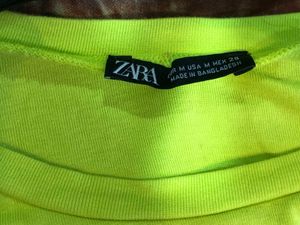 ZARA Neon Green Crop Top