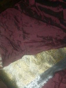 Maroon Saree With Golden Colour Broader
