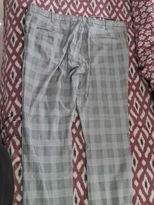 Gray Plaid Trousers