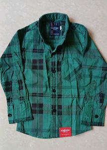 Pop Kid Green Plaid Shirt