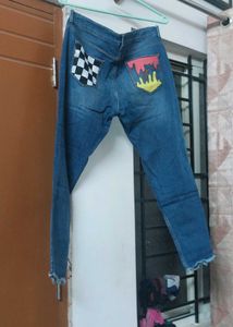 Hand painted Jeans