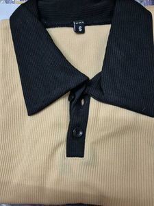 Beige Women Crop Tshirt