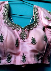Embroidered Pink Lehenga For Women