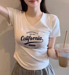 California Graphic V-Neck Tee