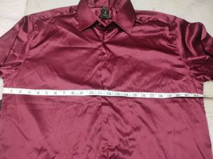 Burgundy Satin Shirt