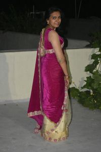 Designer saree with velvet pallu. Nice and Elegant. you can wear it any where..! colour combination pink and cream. Available at lower price..hurry up offer limited. only cash payment