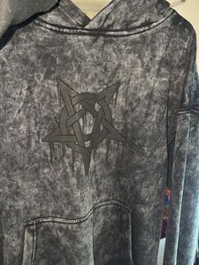 Brand New Printed Charcoal Hoodie