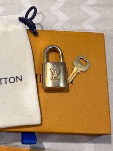 Authentic Louis Vuitton Brass Padlock with Key (No