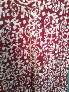 Reddish Maroon Straight Kurti