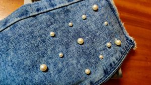 Stylish Pearl Detail Jeans