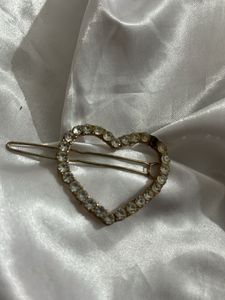 Heart Rhinestone Hair Clip