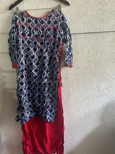 Brand New Cotton 2 Kurti Pattern BlueRed