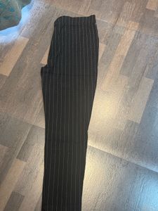 Black Trouser With White Lining In..