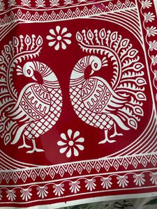 Red &amp; White Uttarakhand Aipan Paper