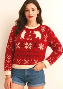 🎁Buy2 Get2 Free Red Bear Christmas Sweater A