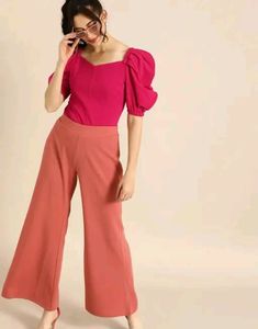 Pink Puff Sleeve Top