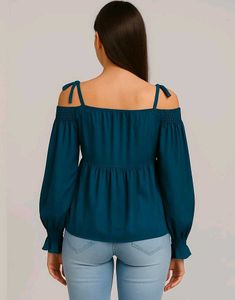 Teal Off-the-Shoulder Top