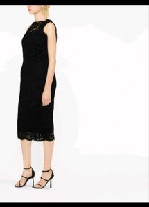 Dolce &amp; Gabbana lace-overlay fitted sleeveless dre