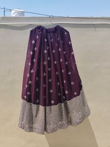 Purple Double Shaded Lehnge