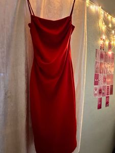 Red Bodycon Midi Dress