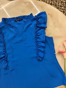 Royal Blue Ruffle Top💙