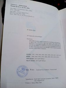 Computer Science With Python Textbook For Class 12