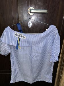 Blue Striped Top