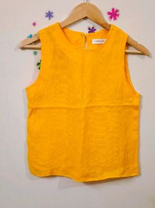KOREAN yellow Khadi Top
