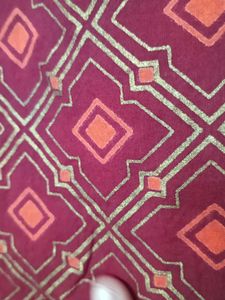 Ethnic Red Printed Kurta