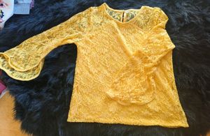 Lace Bell Sleeve Top