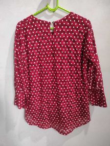 Red Heart Print Top❣️