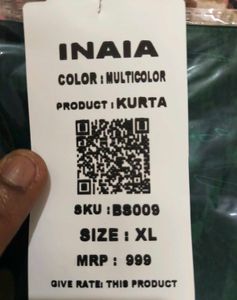 Elegant Inaia Brand Blue Printed Kurta