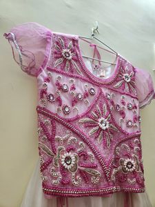 Pink Embroidered Lehenga Choli Set