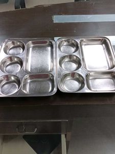 Compartment Stainless Steel Thali 2 Set