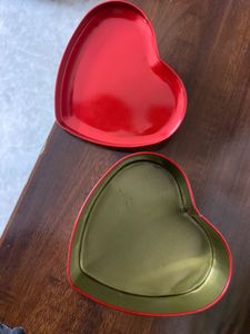 Red Heart-Shaped Tin