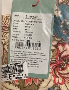 Aarke Ritu KumarFloral Print Crop Top with Pants S