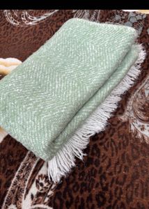Very Soft Mint Green Woolen Shawl