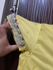Yellow Embellished Dupatta